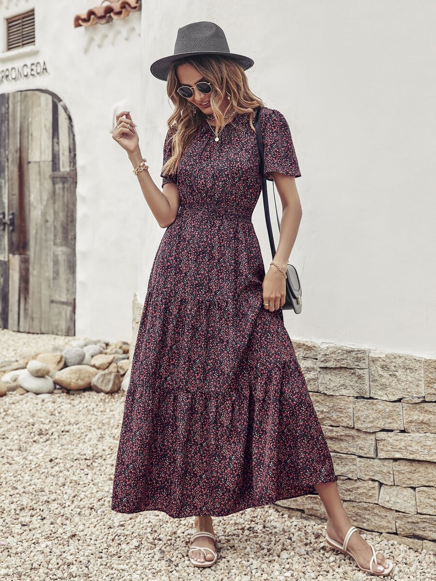 Vestido Luna Boho Longo Floral Ditsy