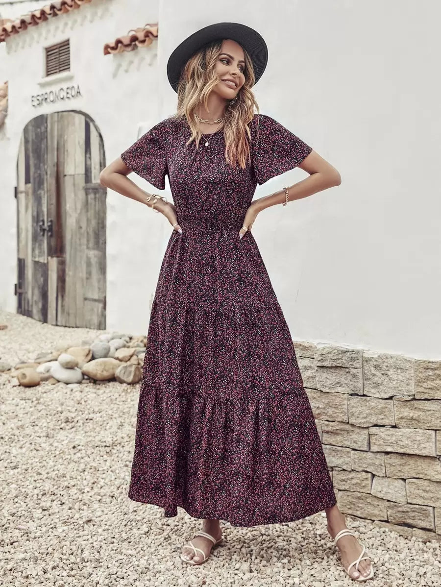 Vestido Luna Boho Longo Floral Ditsy