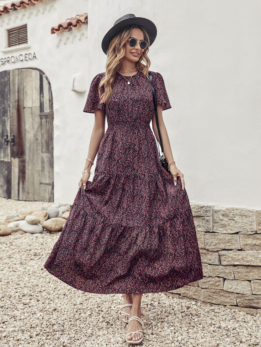 Vestido Luna Boho Longo Floral Ditsy