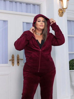 Conjunto de Veludo Feminino Plus Size - Nelima