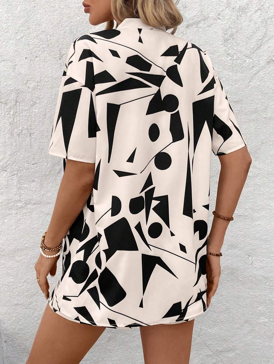 Conjunto Aurora Geométrico Verão Casual