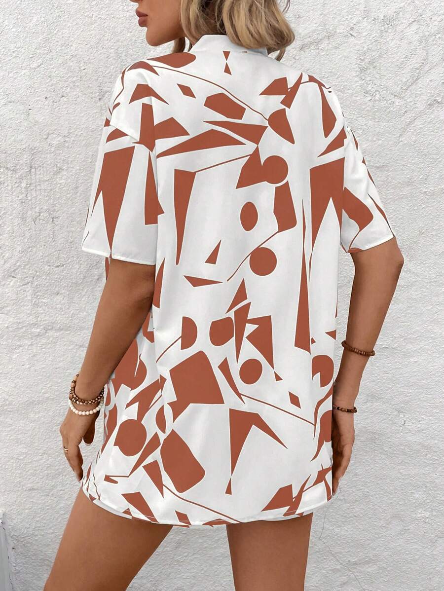 Conjunto Aurora Geométrico Verão Casual