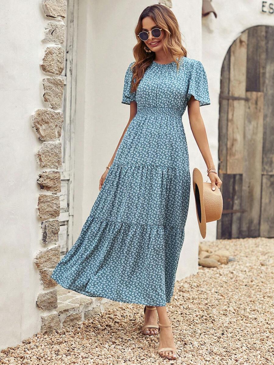 Vestido Luna Boho Longo Floral Ditsy