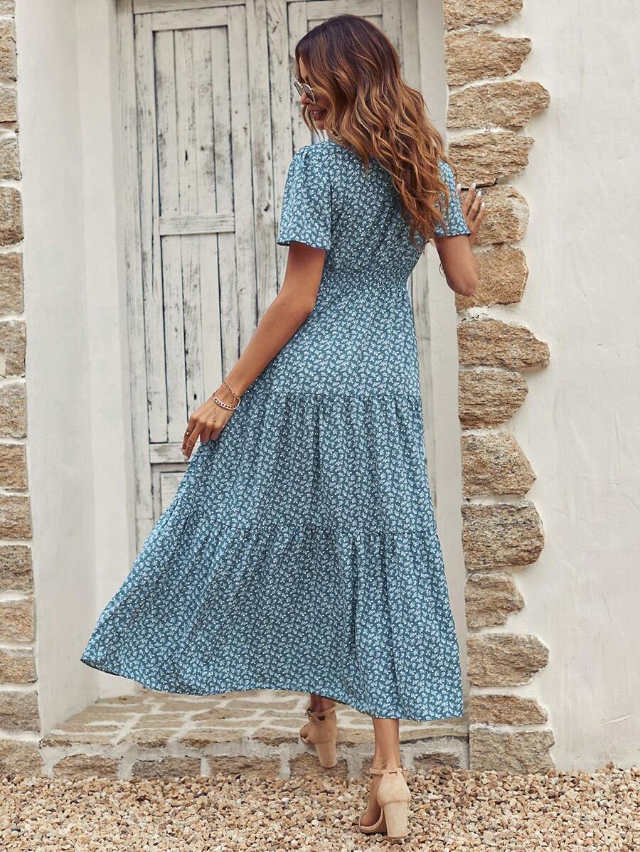 Vestido Luna Boho Longo Floral Ditsy