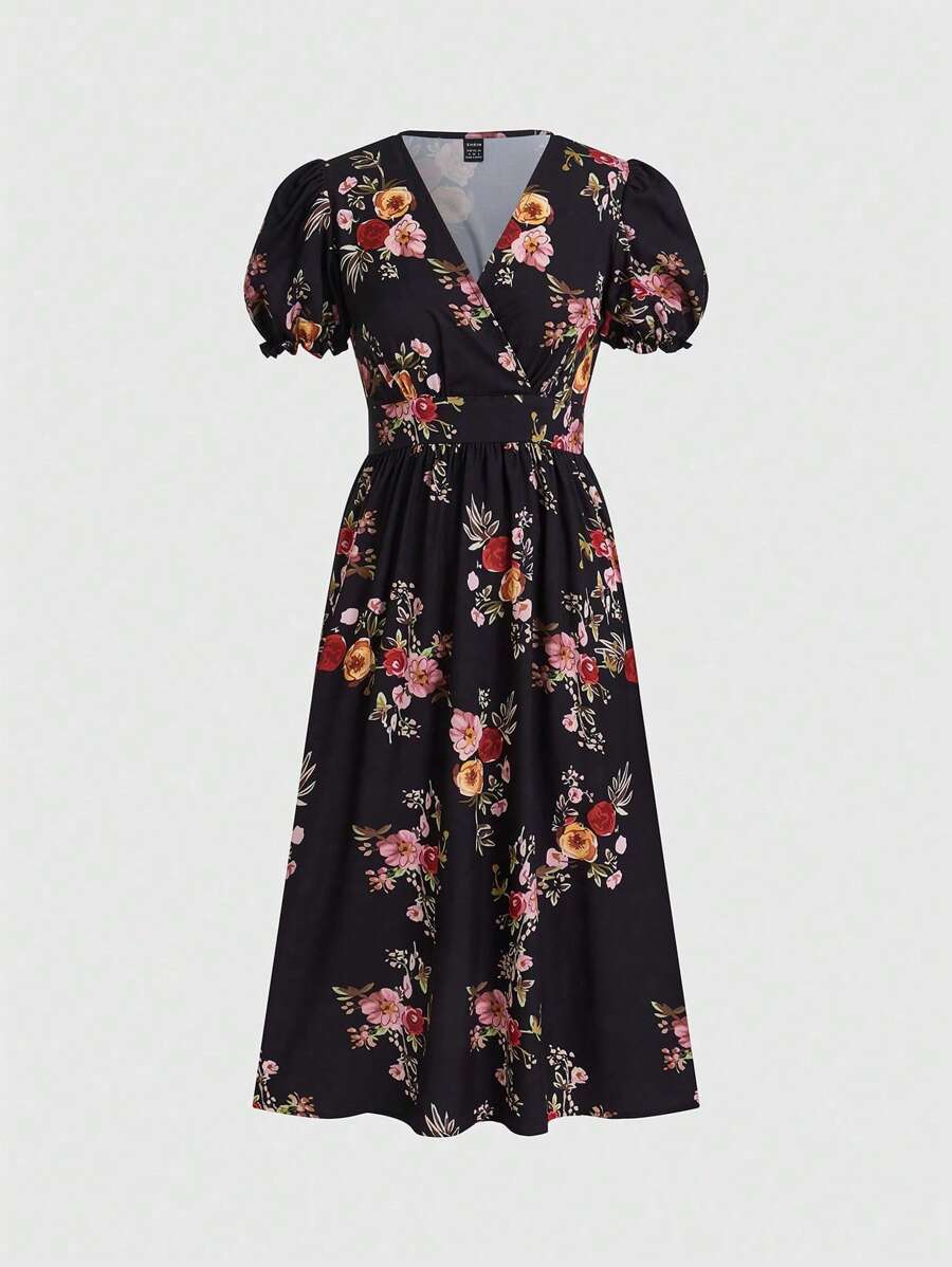 Vestido Aurora Boho Longo Floral Envolvente