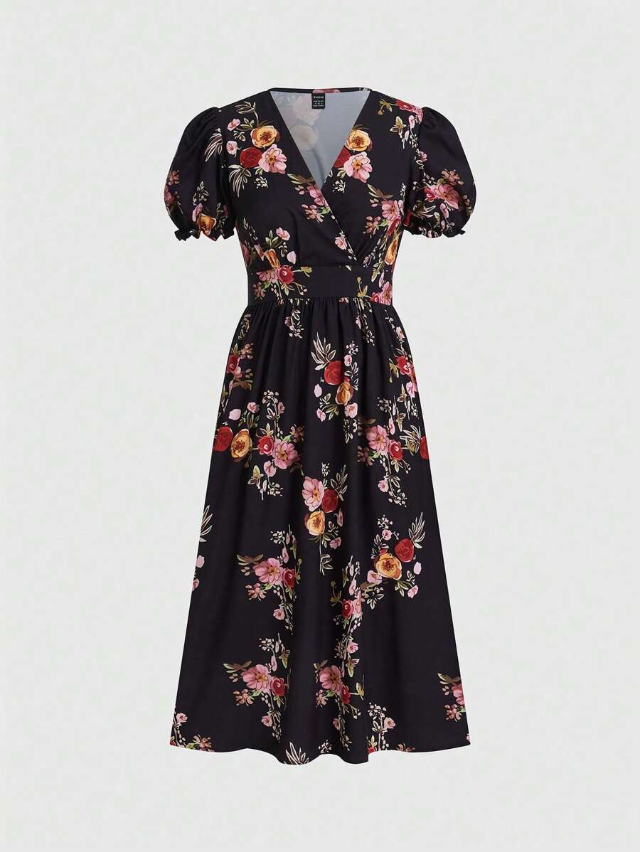 Vestido Aurora Boho Longo Floral Envolvente