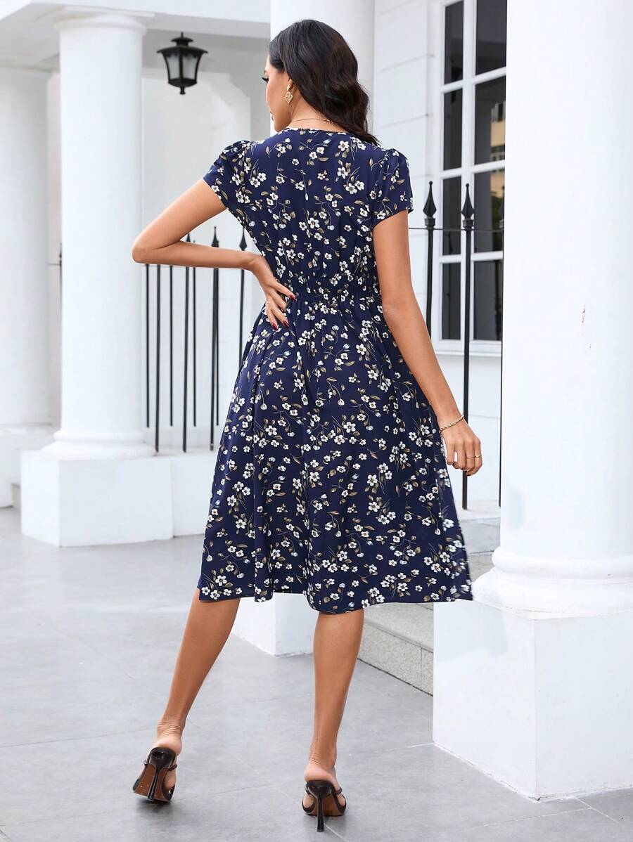 Vestido Elisa Casual Midi Assimétrico com Bolso