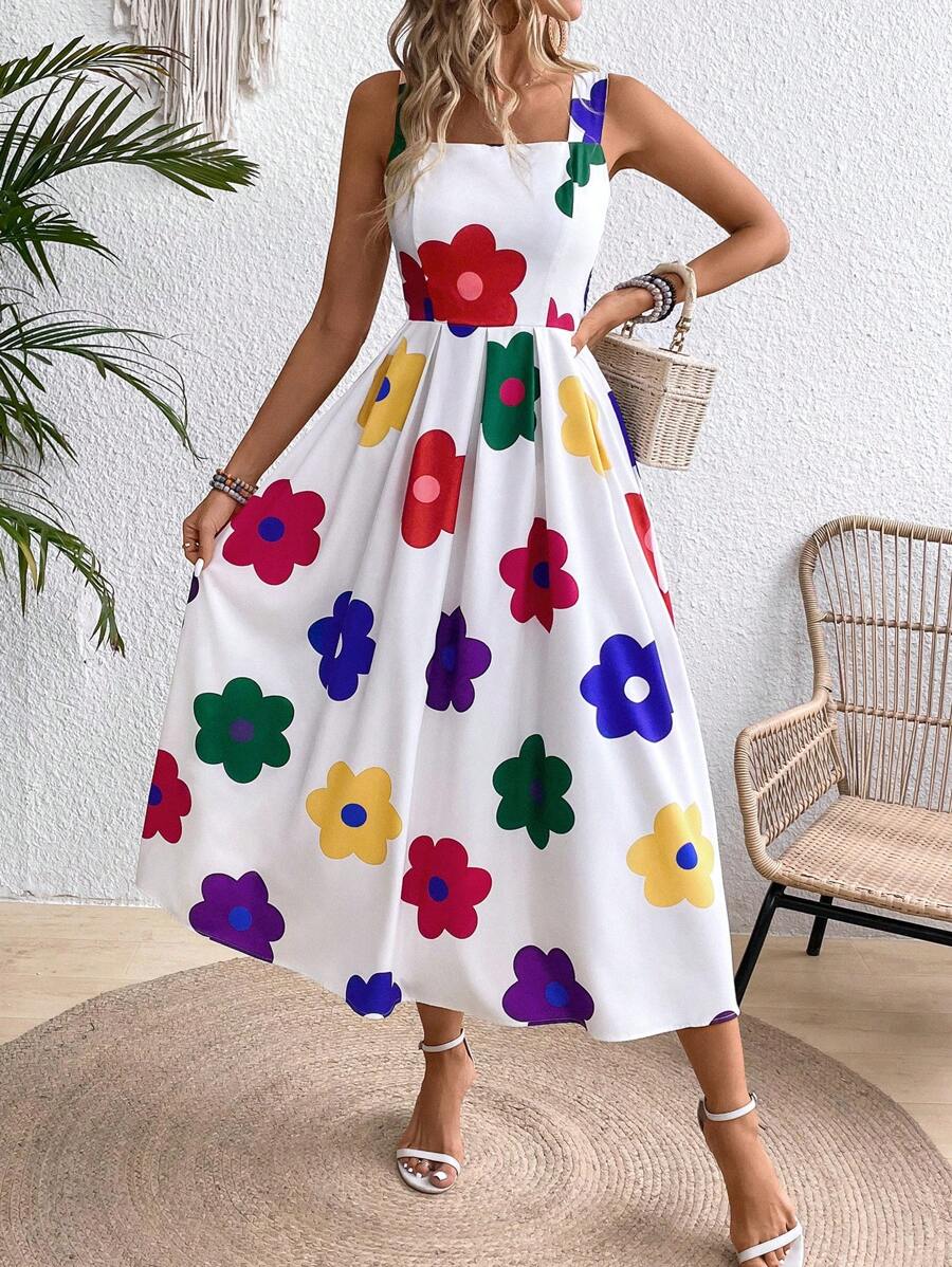 Vestido Olivia Boho Longo Floral de Alça
