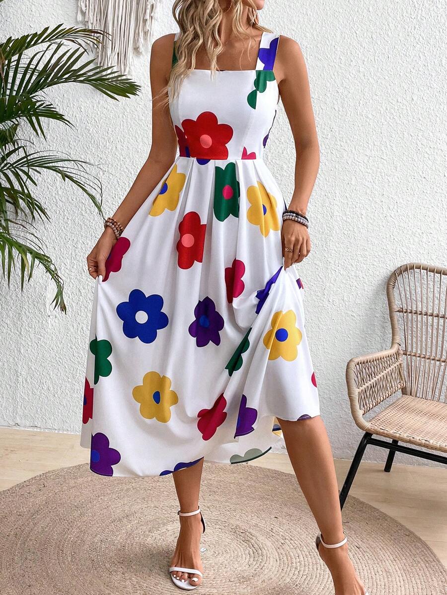 Vestido Olivia Boho Longo Floral de Alça