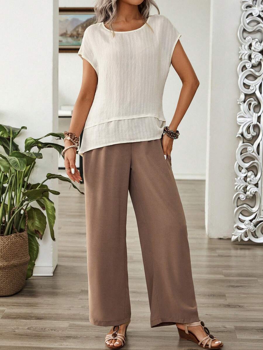 Conjunto Emery Rose Verão Camisa e Calça Pantalona