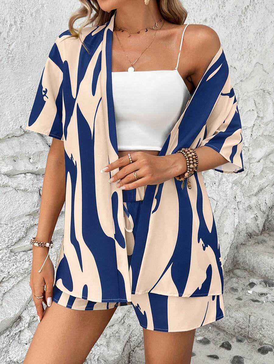 Conjunto Aurora Geométrico Verão Casual