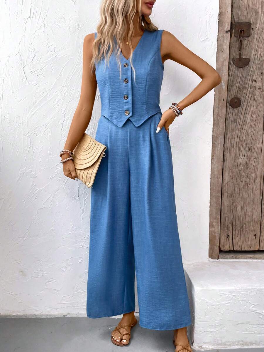 Conjunto Olivia Regata Cropped e Calça