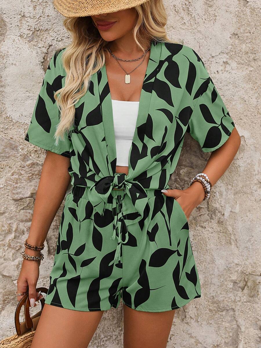 Conjunto Aurora Geométrico Verão Casual