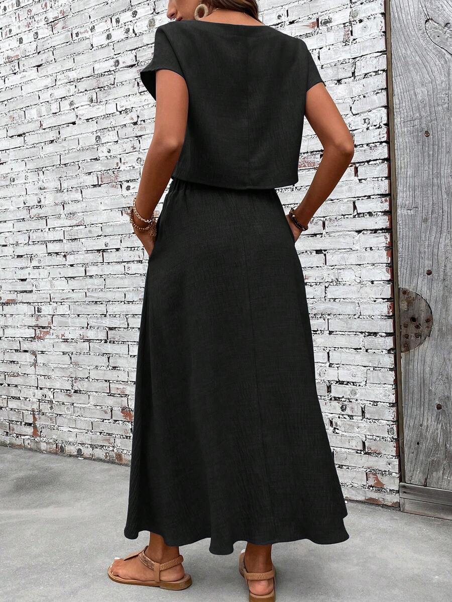 Conjunto Serena Top Curto e Saia Mini