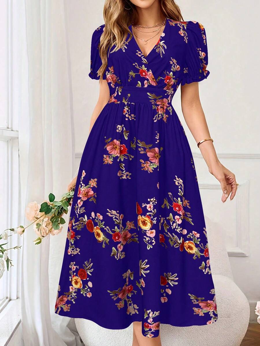 Vestido Aurora Boho Longo Floral Envolvente