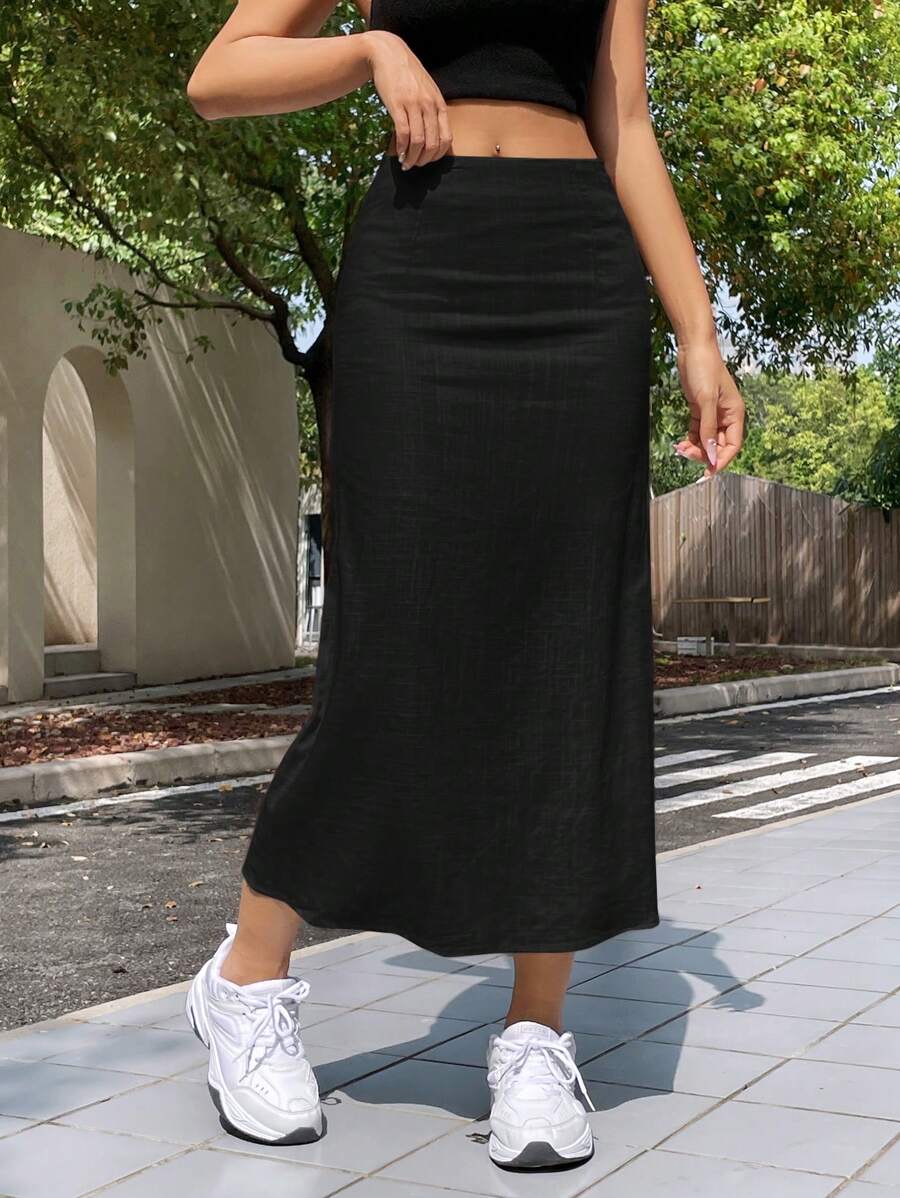 Saia Camila Linho Casual