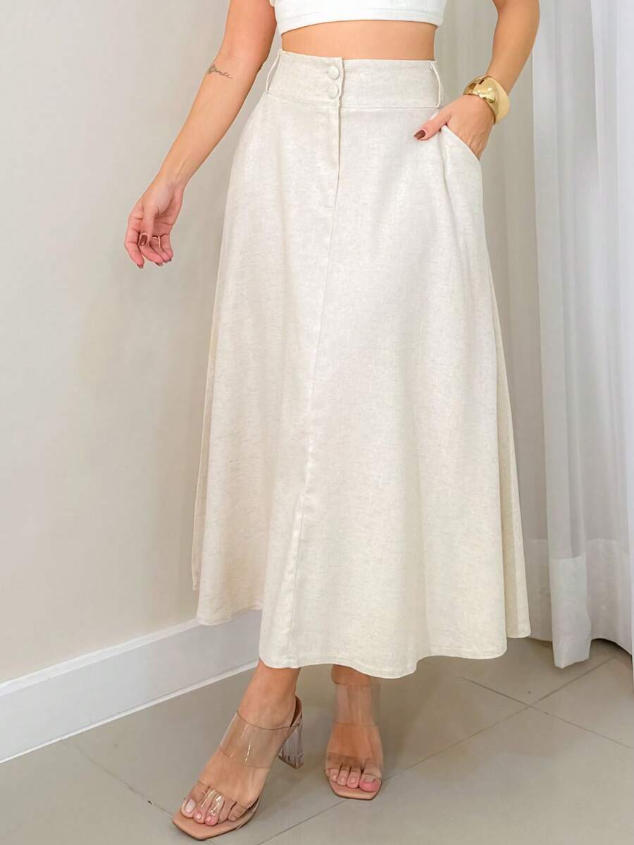 Saia Midi Emili Tricolino Elegante