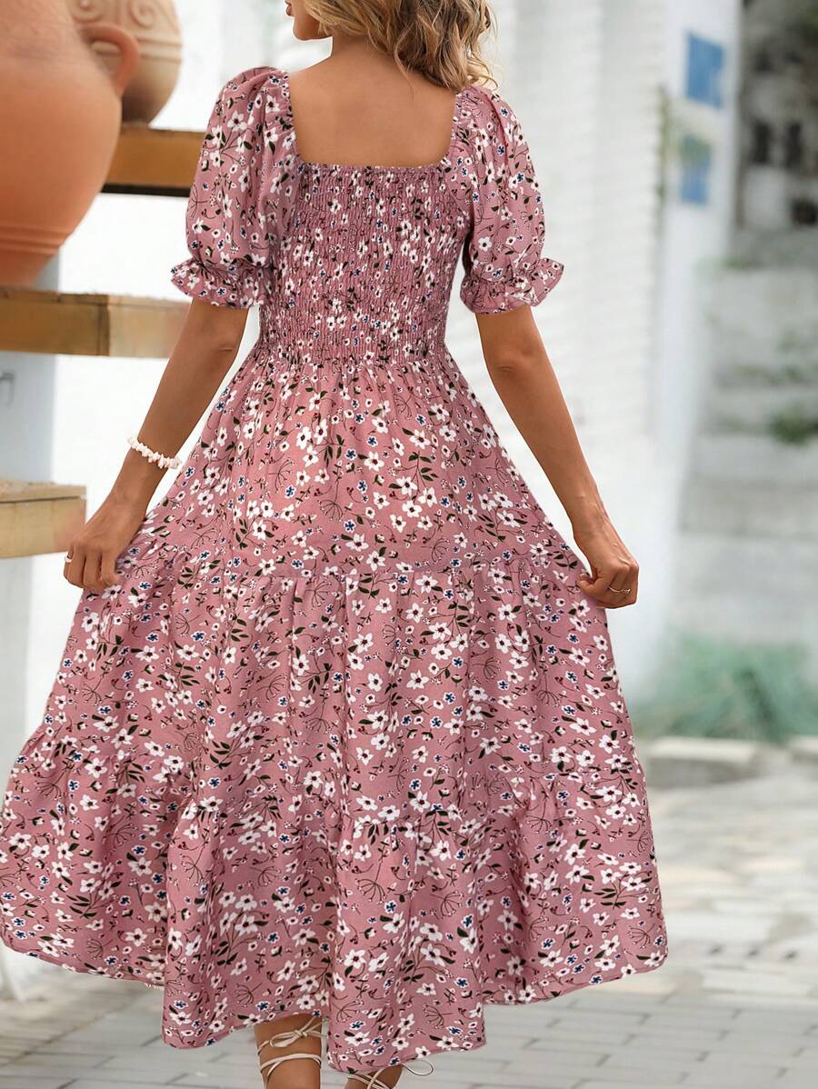 Vestido Luna Boho Midi Manga Bufante