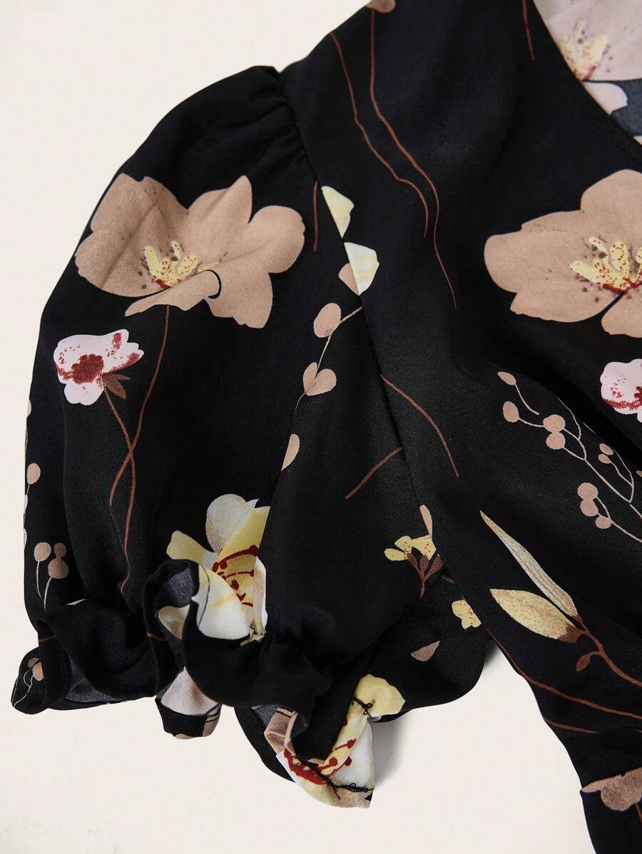 Vestido Aurora Boho Longo Floral Envolvente