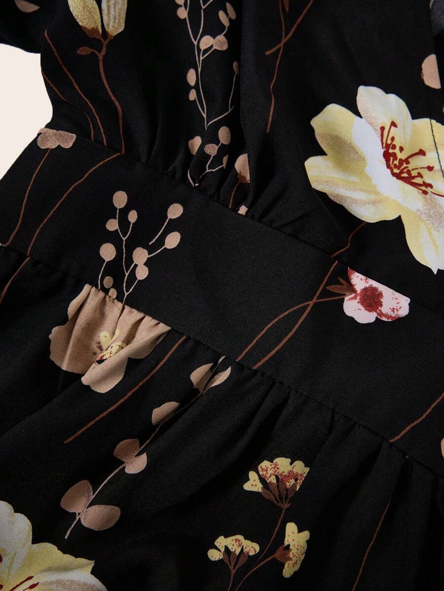 Vestido Aurora Boho Longo Floral Envolvente