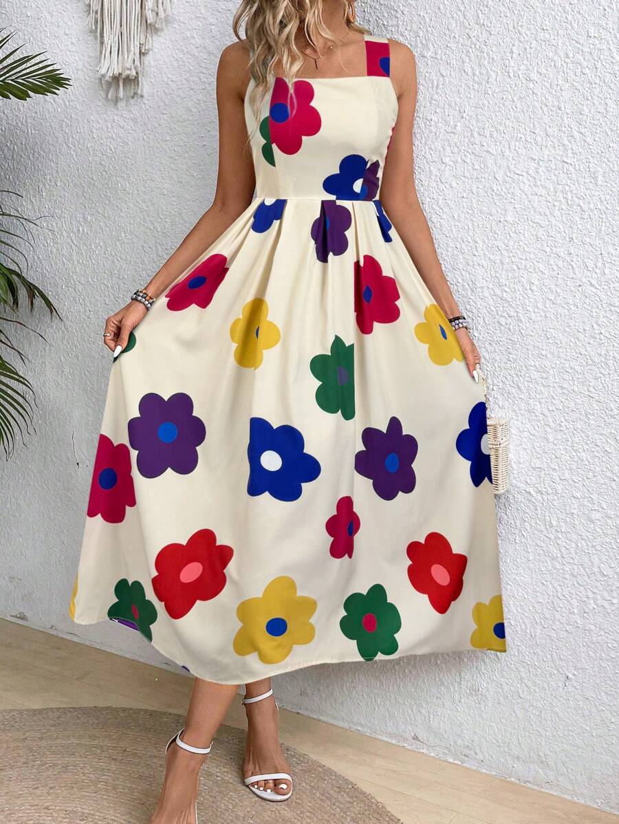 Vestido Olivia Boho Longo Floral de Alça