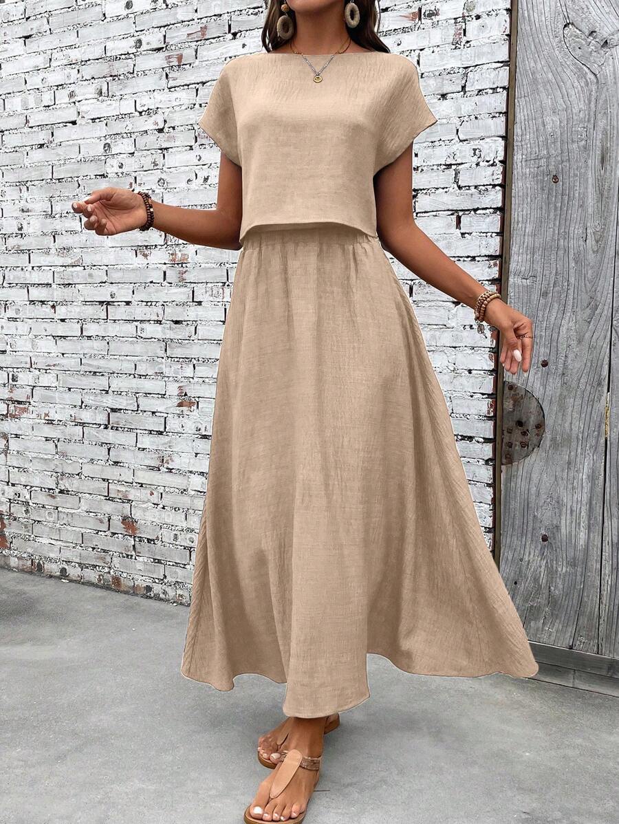 Conjunto Serena Top Curto e Saia Mini