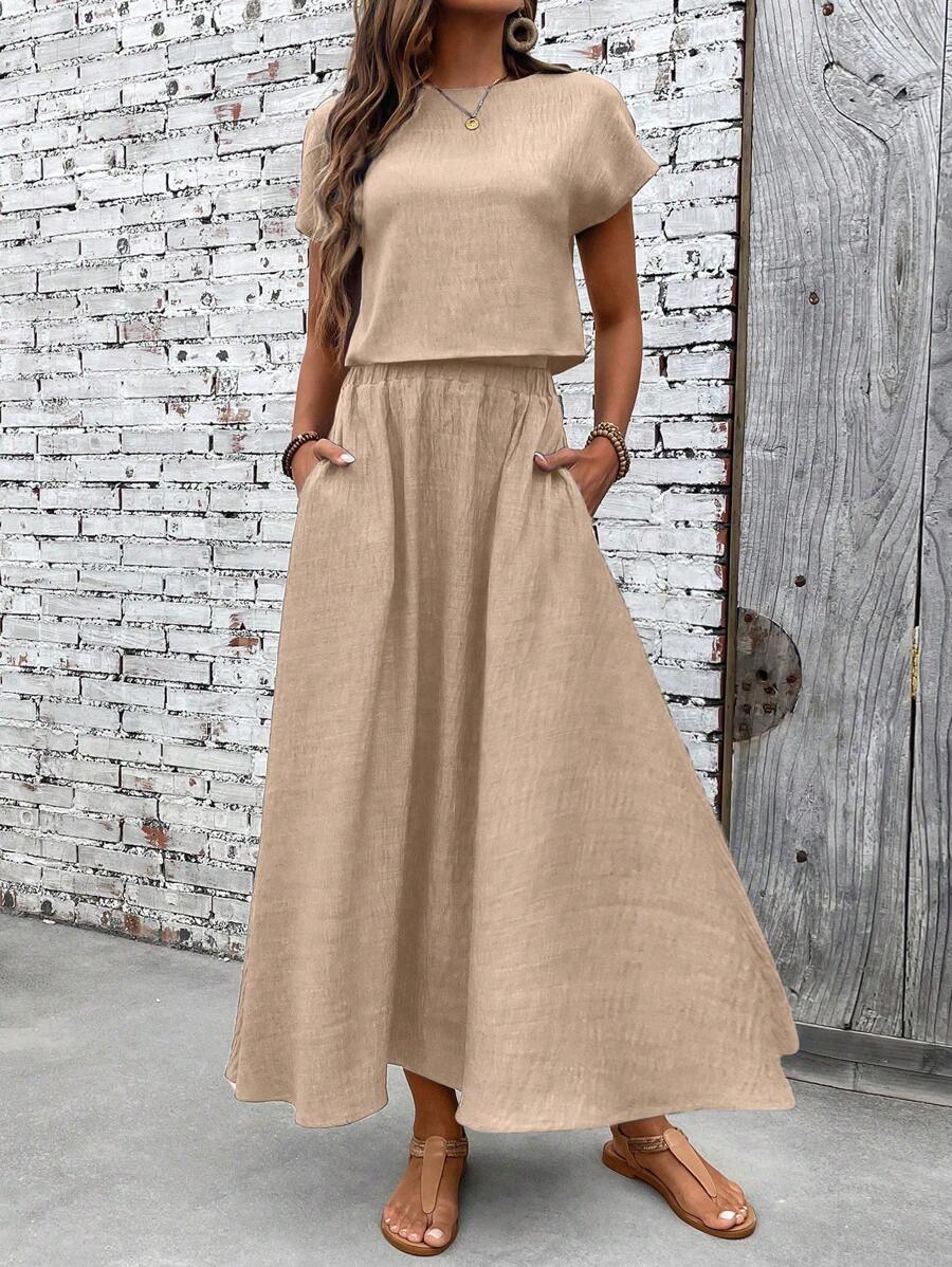 Conjunto Serena Top Curto e Saia Mini