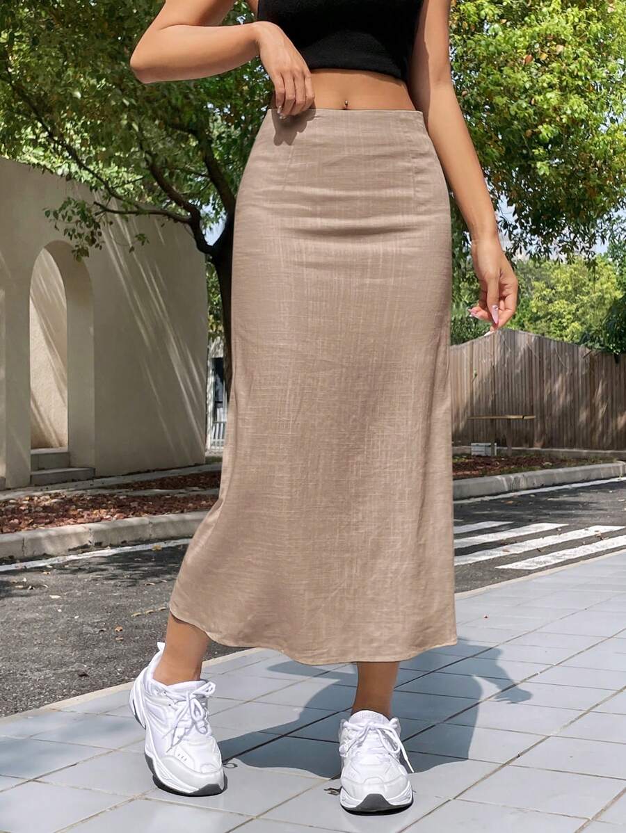 Saia Camila Linho Casual