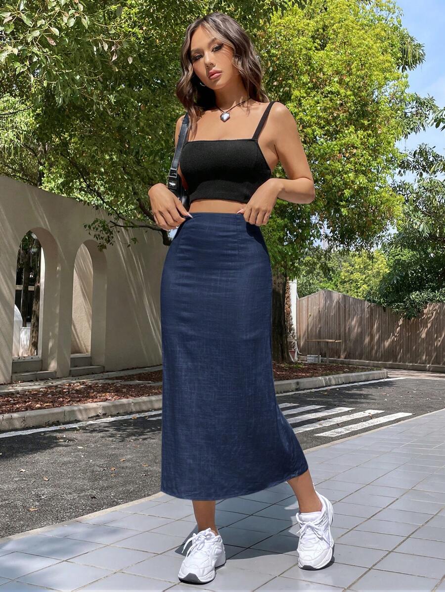 Saia Camila Linho Casual