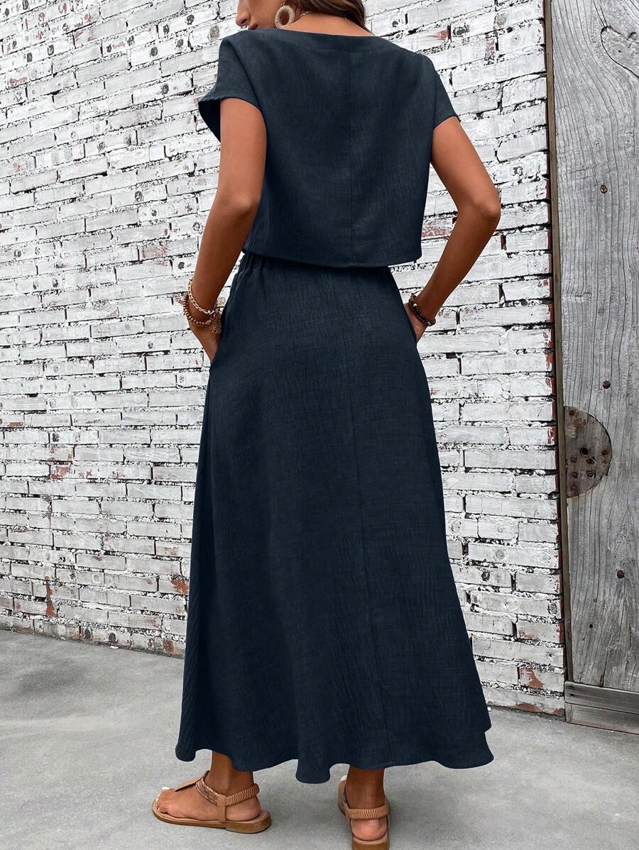 Conjunto Serena Top Curto e Saia Mini