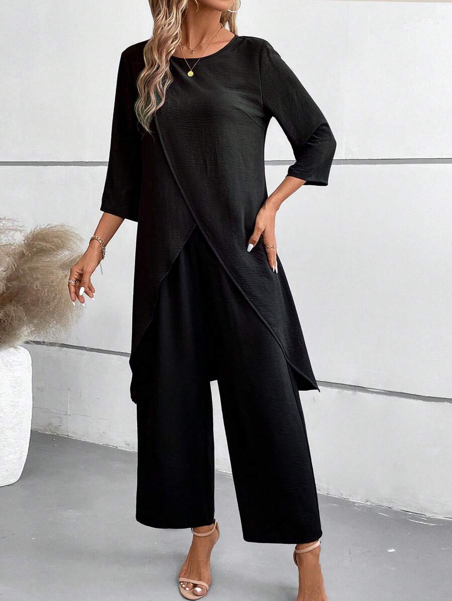 Conjunto Serena Manga Três Quartos Casual