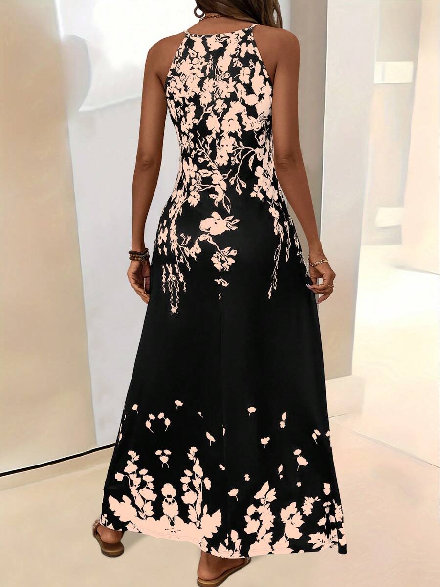 Vestido Maya Boho Longo Alça Fina Tropical