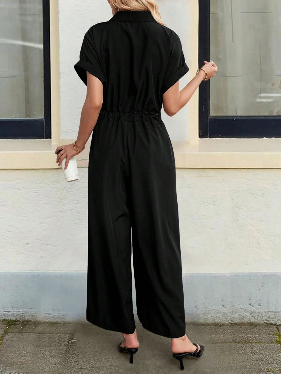 Macacão Aurora Casual Cintura Amarrada