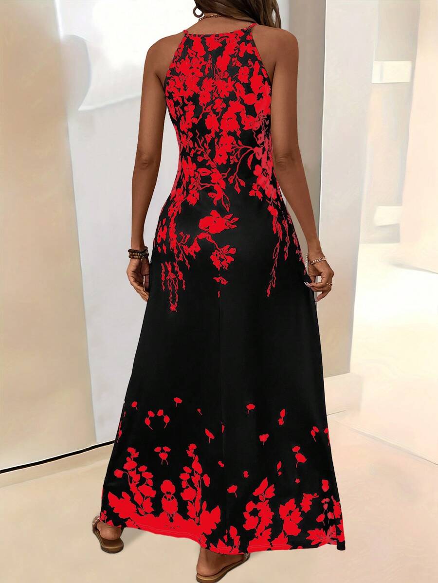 Vestido Maya Boho Longo Alça Fina Tropical