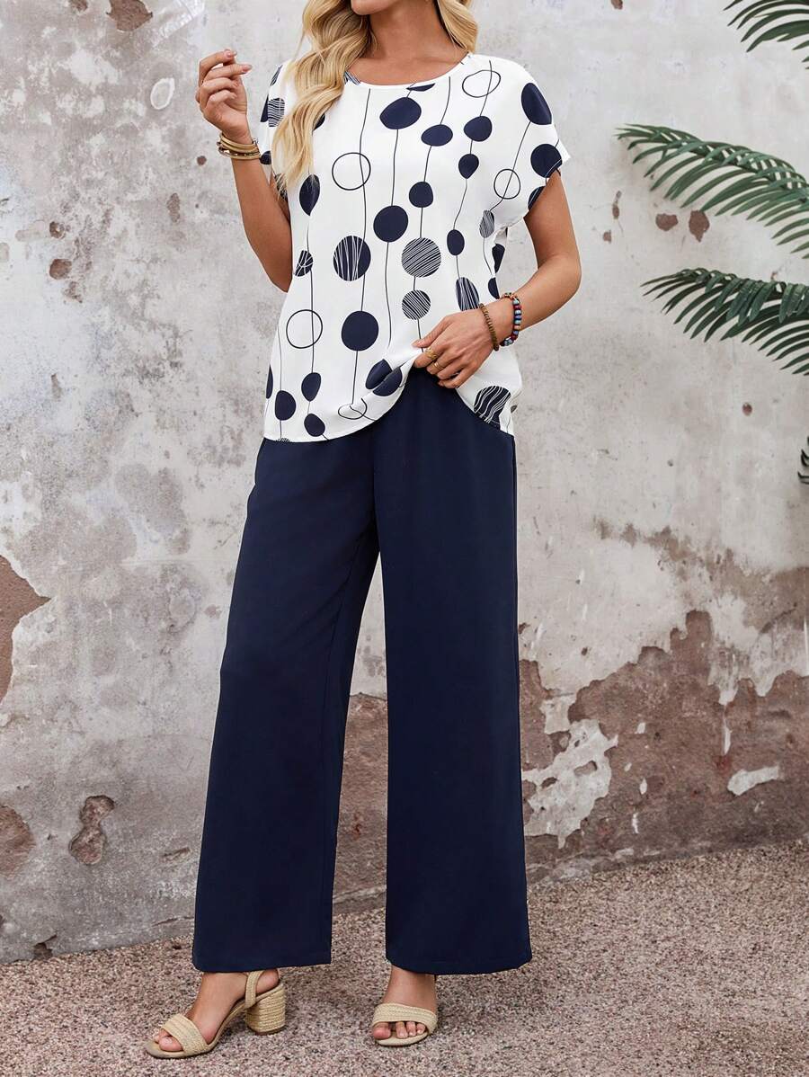 Conjunto Serena Casual Elegante Outono