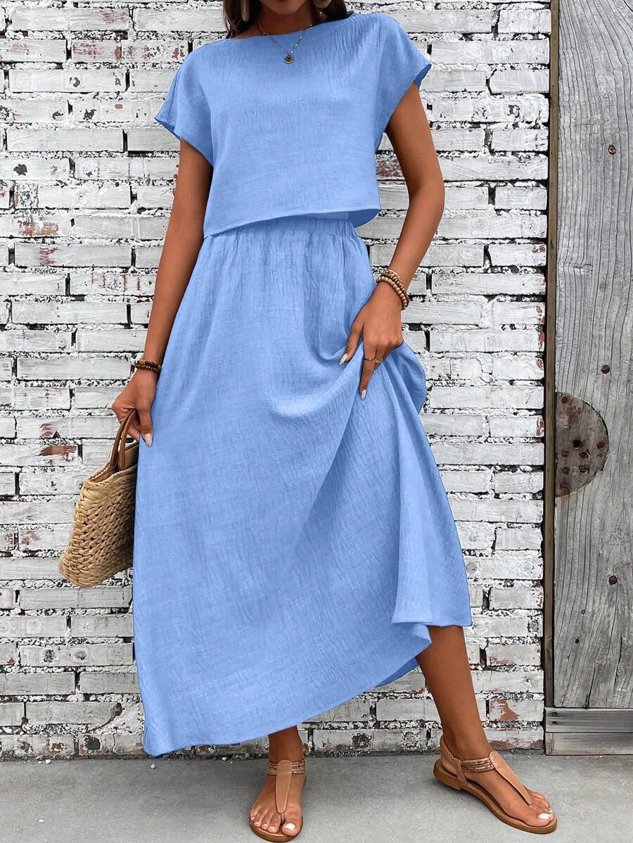 Conjunto Serena Top Curto e Saia Mini