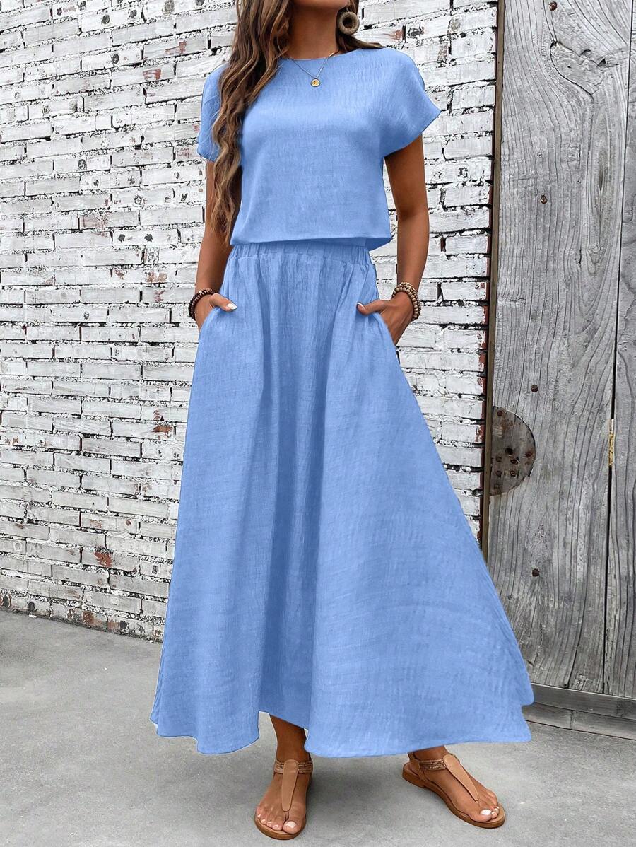 Conjunto Serena Top Curto e Saia Mini