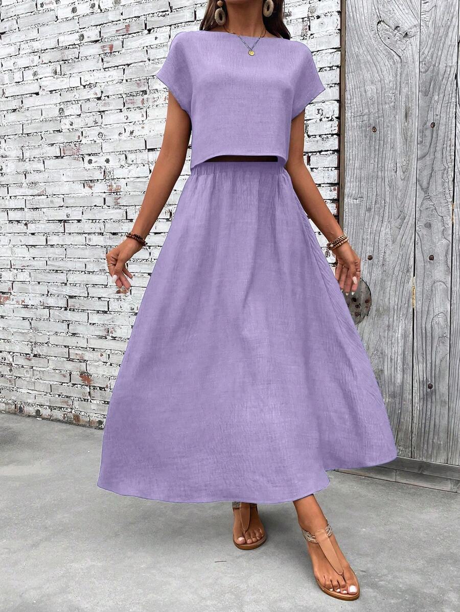 Conjunto Serena Top Curto e Saia Mini