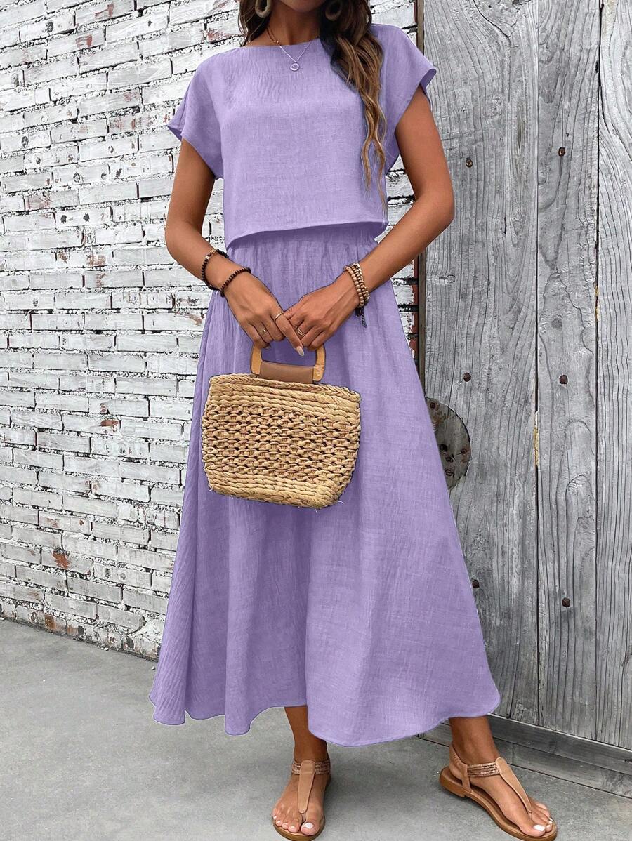 Conjunto Serena Top Curto e Saia Mini