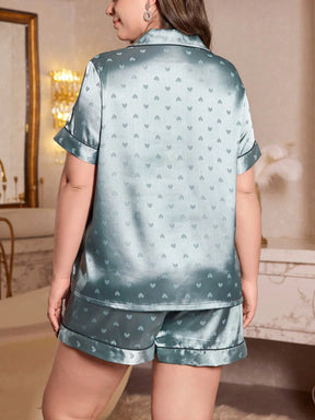 Pijama de Cetim Plus Size Verde Menta Nelima – Leveza e Sofisticação