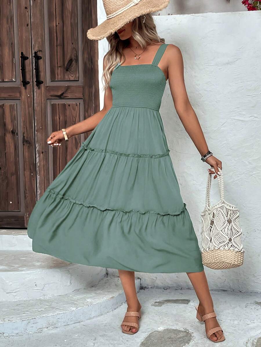 Vestido Luna Boho Longo Regata com Babados