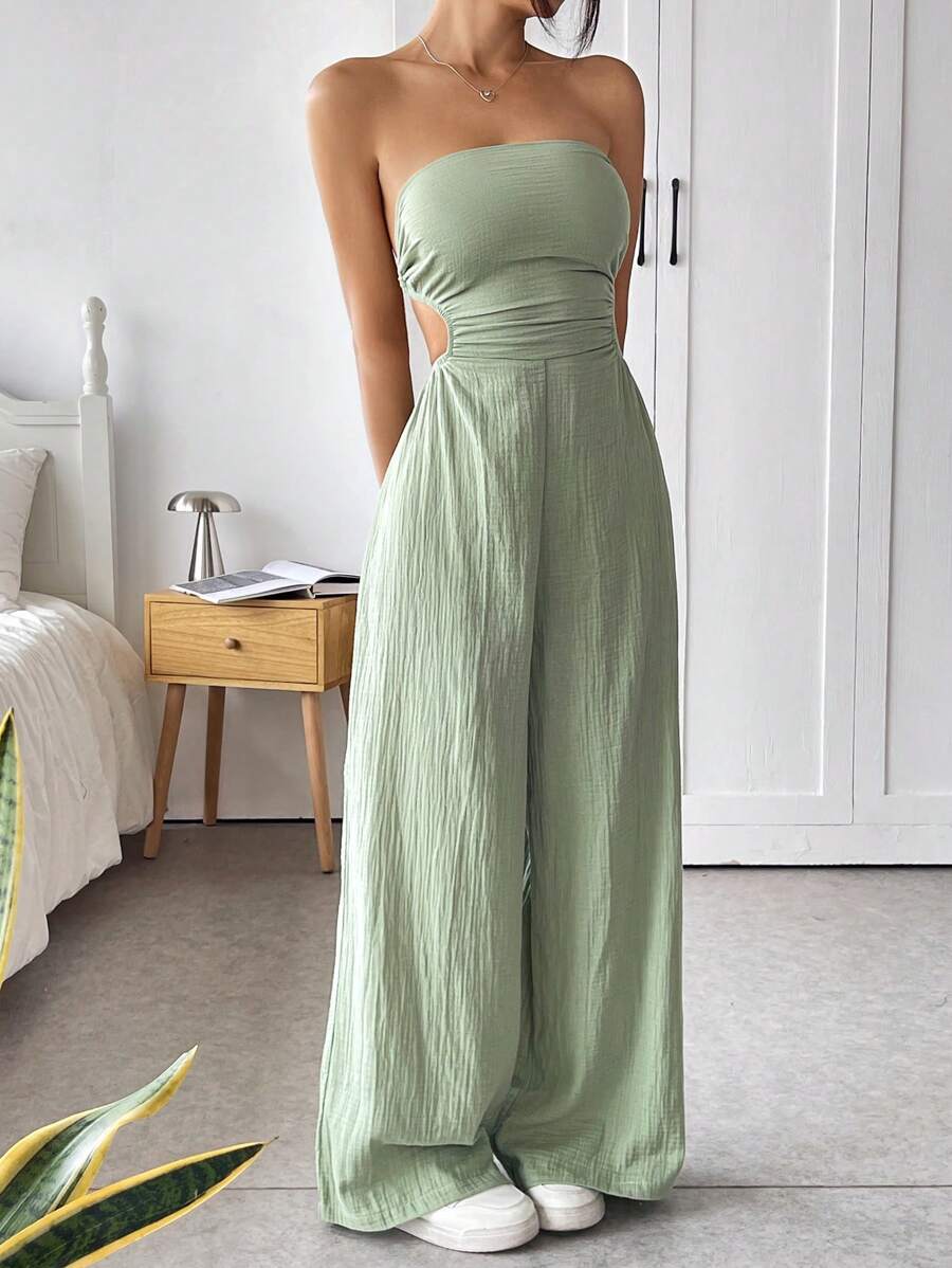 Macacão Ezoria Tubo Perna Larga Verão