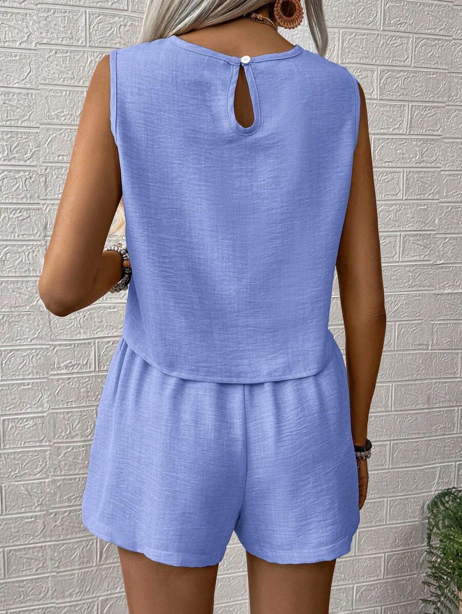 Conjunto Aurora Colete e Shorts Casual