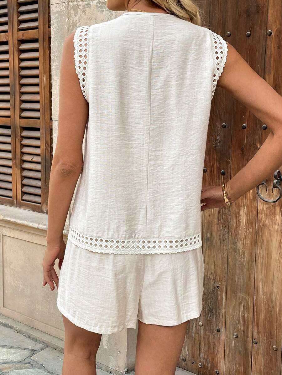 Conjunto Serena Camiseta e Shorts Nó Casual