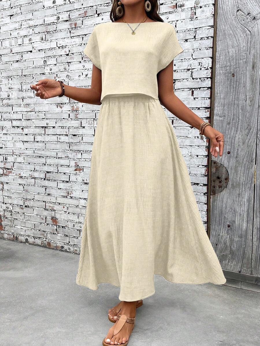 Conjunto Serena Top Curto e Saia Mini