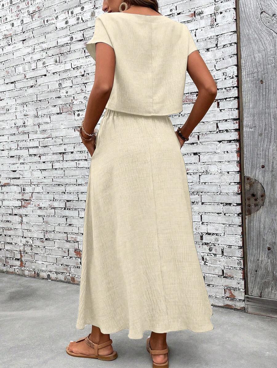 Conjunto Serena Top Curto e Saia Mini