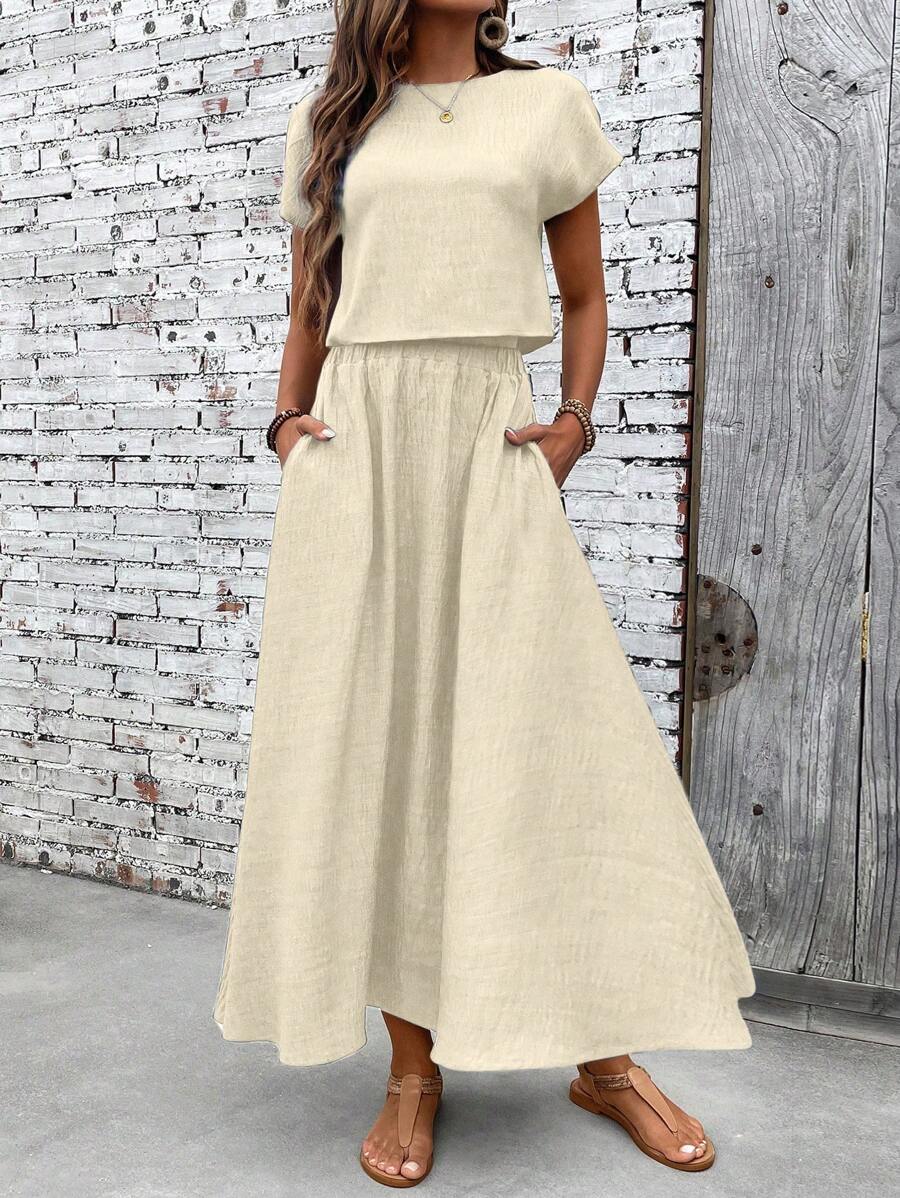 Conjunto Serena Top Curto e Saia Mini