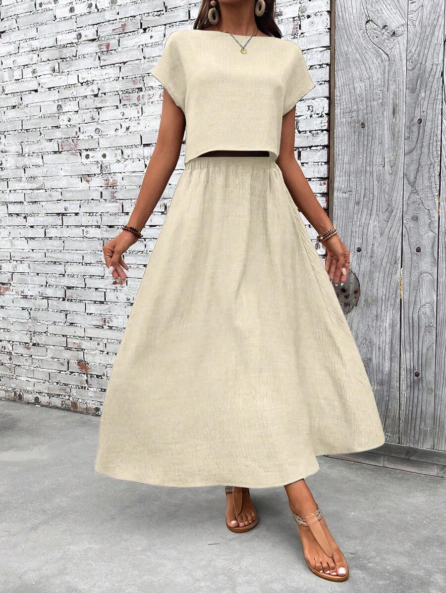 Conjunto Serena Top Curto e Saia Mini