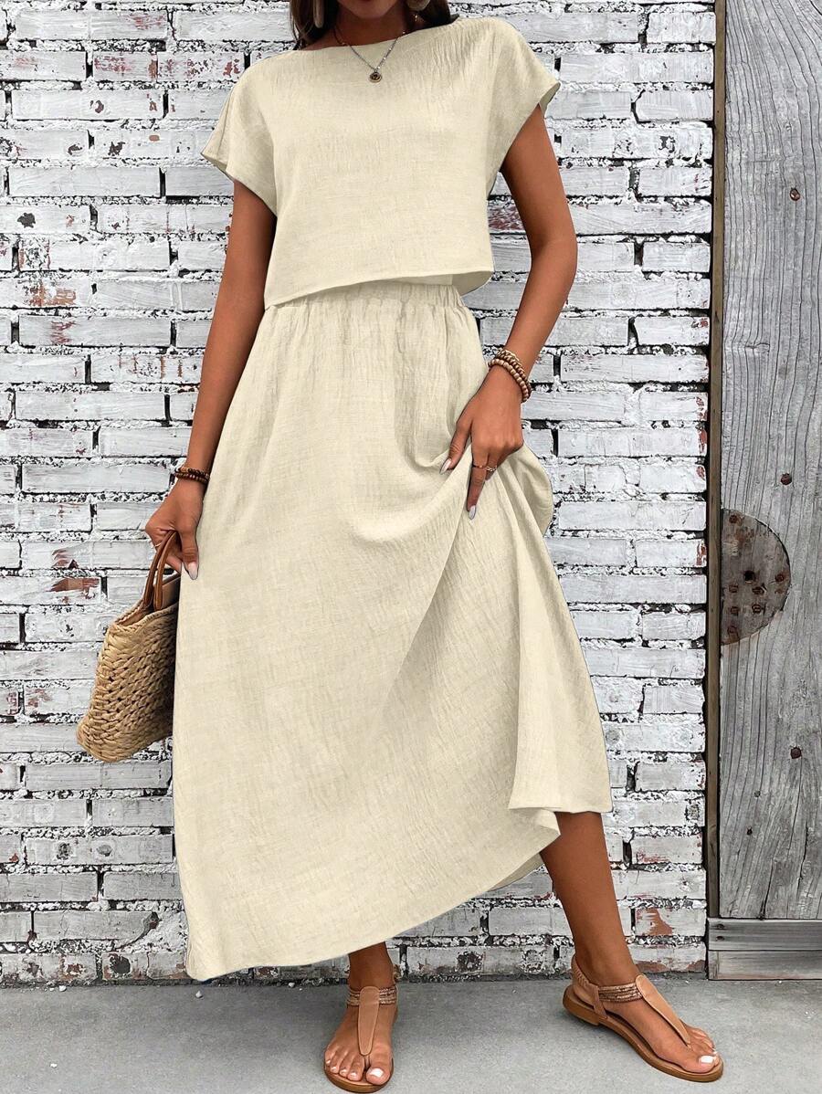 Conjunto Serena Top Curto e Saia Mini