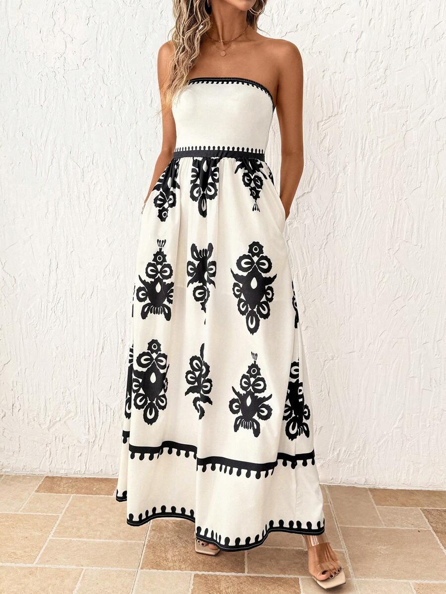 Vestido Maya Boho Longo Tomara Que Caia com Bolsos